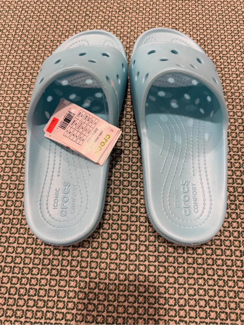 CROCS Light Blue Slide Sandals